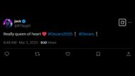 Netizens react to Ariana Grande and Colman Domingo dancing to Queen Latifa's Oscar performance (Image via X/ @07Jaygill)